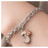 SILVER(2.5G),  GENUINE DIAMOND (0.01CT)BRACELET