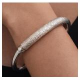 SILVER(10.5G),  SPRING LOADED OPENING BANGLE