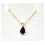 10KT YELLOW GOLD NATURAL ENHANCED RUBY (0.93CT)