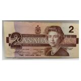 CANADA - 1986 $2 LIGHT CIRC.