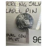 1997 STERLING SILVER 1972 TEAM CANADA HOCKEY PIN