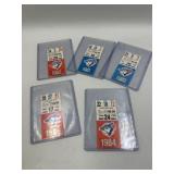 TORONTO BLUE JAYS 5 GAME TICKET STUBS 1980'S