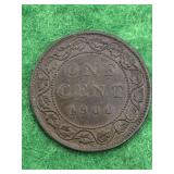 CANADA 1900 LG 1 CENT - VF
