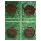 CANADA (4) 1 CENT - 1928,1933,1934,1935, F-VF