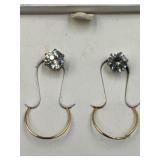 TWO PAIRS OF COSTUME JEWELRY EARRINGS