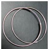 SILVER HOOP 32MM EARRING