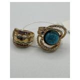 (2) COSTUME JEWELLERY RINGS