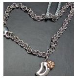 SILVER(3.48G),  GENUINE DIAMOND (0.01CT)BRACELET