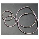 SILVER 2 HOOP EARRING SET