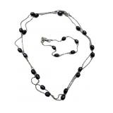 CULTURED PEARL NECKLACE AND BRACELET
