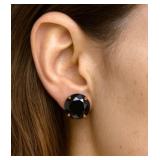 14K(0.66G),  BLACK DIAMOND (2CT)EARRING,