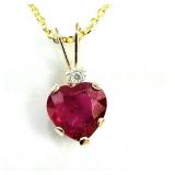 10KT YELLOW GOLD NATURAL ENHANCED RUBY (1.15CT)