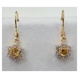 GOLD PLATED STERLING SILVER NATURAL CITRINE