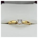 GOLD PLATED STERLING SIVER NATURAL DIAMOND