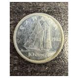 SILVER(2.34G), 10 CENT COIN