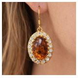 SILVER(6.6G), GENUINE AMBER EARRING