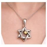 SILVER(2.71G), NATURAL DIAMOND (0.01CT) NECKLACE