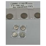 CANADA (3) 50 CENT 1981, 84,85 + (4) 1970 10 CENT