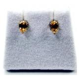 STERLING SILVER NATURAL CITRINE PEAR SHAPE