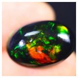 9.51 CT BLACK OPAL GEMSTONE, APPRAISAL $11887