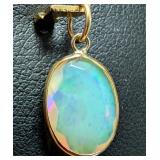 10K(0.4G),  OPAL (1.4CT) PENDANT