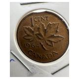 CANADA 1964 1 CENT 'CLIPPED PLANCHET'