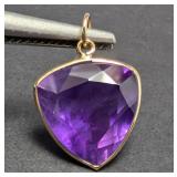 10K(0.81G),  AMETHYST PENDANT