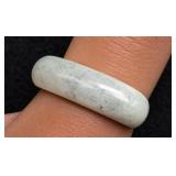 LIGHT GREY JADEITE RING