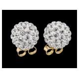 10K(0.59G),  CRYSTAL BALL EARRING