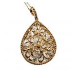 GOLD PLATED STERLING SILVER NATURAL DIAMOND AND