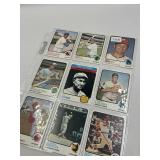 1973 TOPPS BASEBALL PAGE OF 9 DIFFERENT