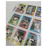 1975 TOPPS MINI BASEBALL PAGE OF 9 DIFFERENT