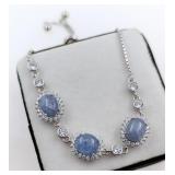 6.5 G SILVER STAR SAPPHIRE GEMSTONE BRACELET