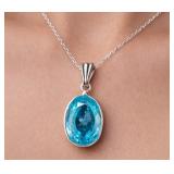 14K(0.8G), BLUE ZIRCON (3.9CT) PENDANT