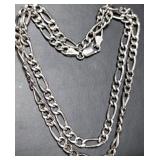SILVER(15.44G), HOLLOW STYLE RHODIUM PLATE CHAIN