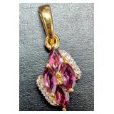 SILVER(1.7G), GARNET (APPCT) PENDANT