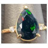 10K(1.4G),  OPAL (2CT)RING, SIZE 6
