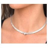 SILVER(5.2G),  RHODIUM PLATED ITALIAN CHAIN17'