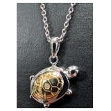 SILVER(3.7G),  DIAMOND (0.01CT) NECKLACE 15'