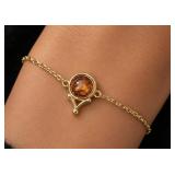 SILVER(2.14G),  AMBER BRACELET 7-8'