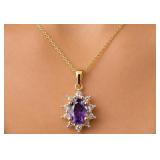 SILVER AMETHYST (0.3CT) PENDANT