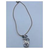 ESTATE TUBA / HORN PENDANT ON NEW CORD