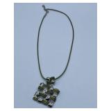 ESTATE WEAVE PENDANT ON NEW CORD