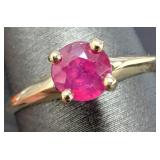 10K(1.5G), RUBY (0.7CT)RING, SIZE 6.5