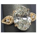 10K(2.1G), LAB DIAMOND (2.8CT)RING, SIZE 7.5