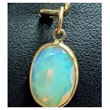 10K(1.3G),  CARVED BLUE TOPAZ  (6.2CT)PENDANT