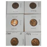 (6) US PENNIES