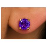 SILVER AMETHYST (0.5CT) EARRING