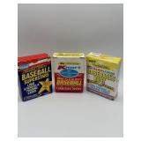SMALL BOX BASEBALL SETS LOT OF 3
