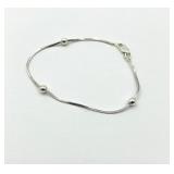 STERLING SILVER TRI BALL BRACELET